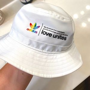 White adidas bucket hat